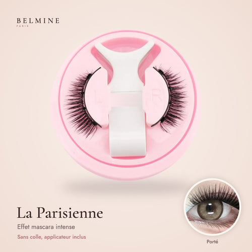 Cils magnétiques BELMINE La Parisienne, effet mascara intense, dans leur boîte avec applicateur